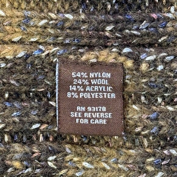 ADRIENNE VITTADINI Wool Blend Cardigan Zip‎ Up Sweater Medium Brown Multicolor - Picture 12 of 16